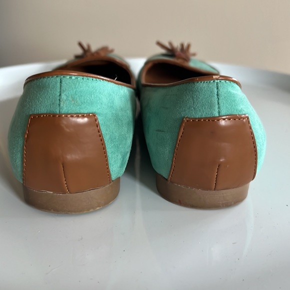 Merona Teal Suede Flats Size 5.5 - Picture 4 of 5